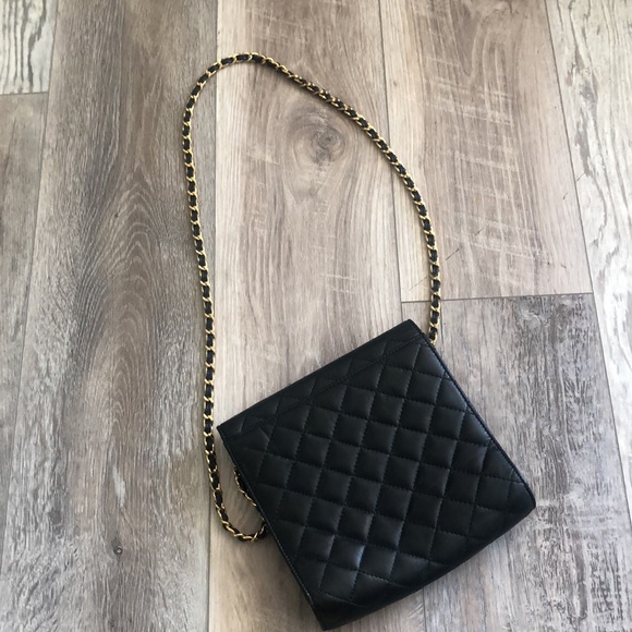 A.Gianetti purseVintage Channel-like chain strap, navy/blackExcellent Mint - Picture 5 of 6